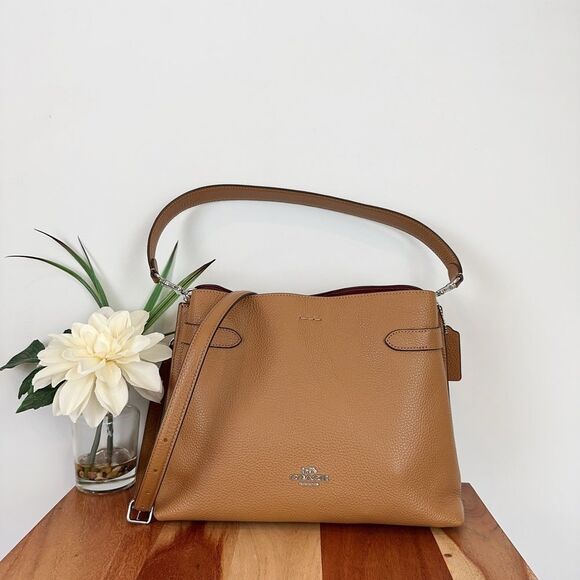 Coach Leather Hanna Shoulder Bag - Picture 1 of 11